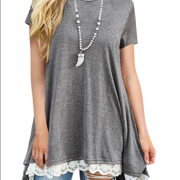 NWT BEAUTIFUL TUNIC-TOP SHORT SLEEVES , BLACK - Picture 2 of 6